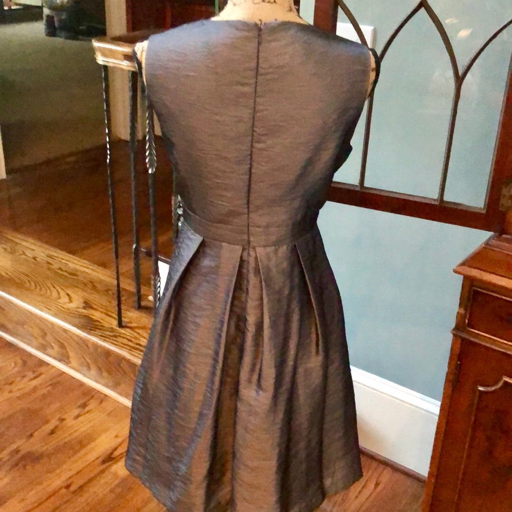 Madison Gray Embellished Waist Dress Sz 12 - Picture 5 of 7